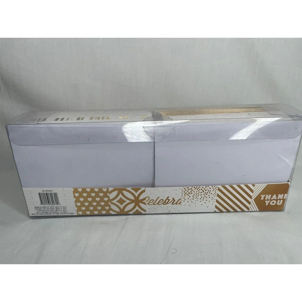 Craft Smith Celebra Gold Foil Blank Note Cards and‎ Envelopes 60 Count MCM0280